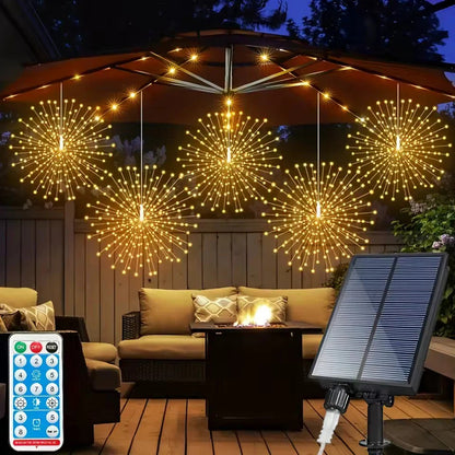 Lampes solaires d'artifice – Éclairage de jardin chaleureux