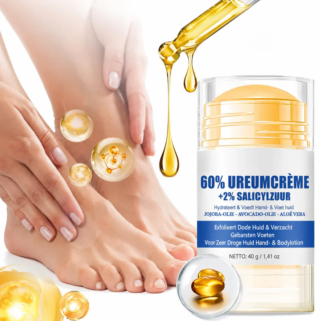 Crème hydratante pour les pieds contre les crevasses