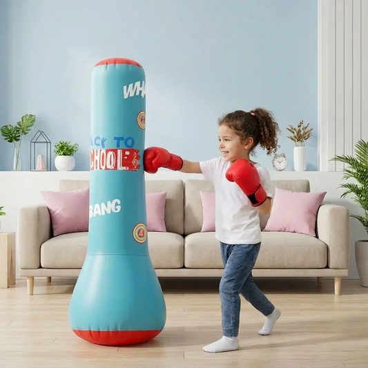 Sac de frappe gonflable pour enfants avec base remplie d’eau