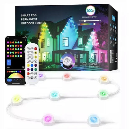 Guirlande lumineuse RGB intelligente pour extérieur avec contrôle par application