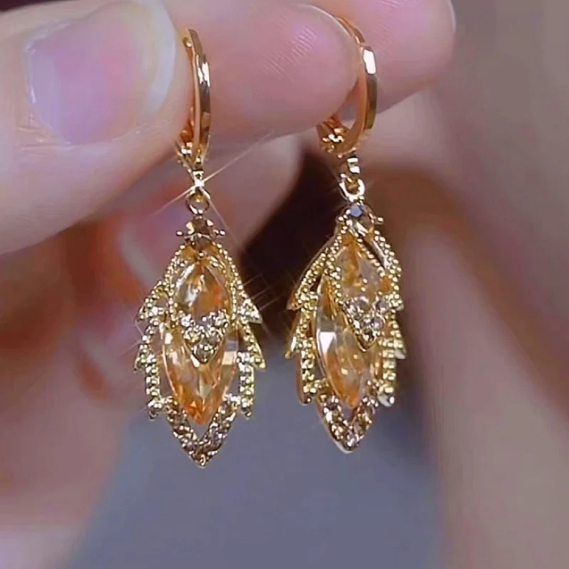 Boucles d’Oreilles Pendantes Bleu Ciel