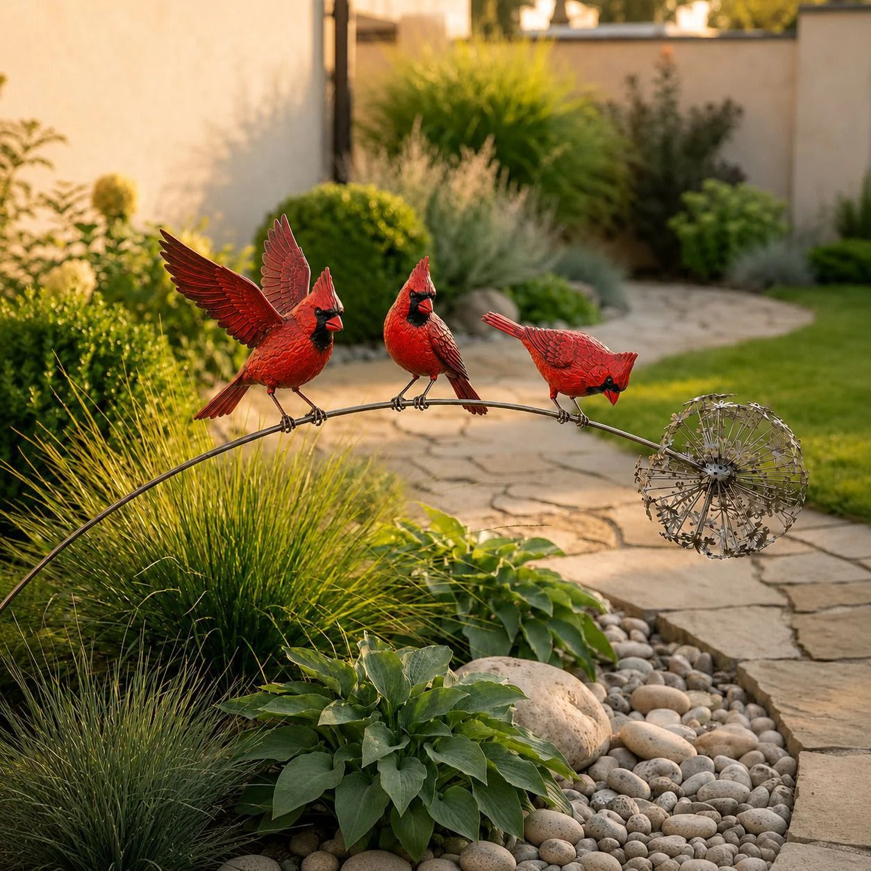 Décoration de jardin sur pique avec motif animalier