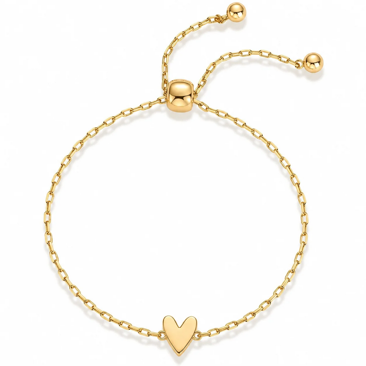 Bracelets cœur assortis avec placage or 14 carats