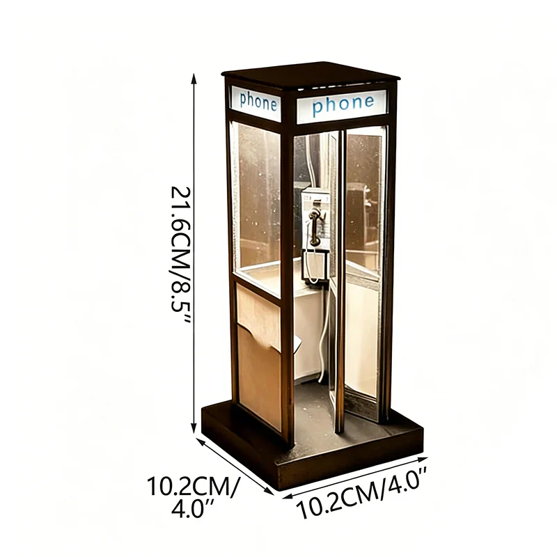 Lampe cabine téléphonique rétro