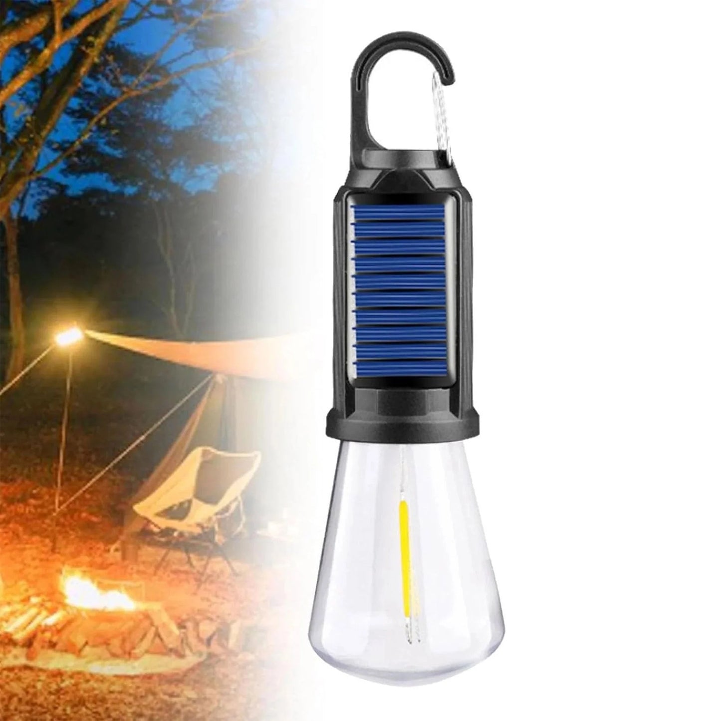 Lampe de tente solaire (Lanterne de camping LED rechargeable par USB)