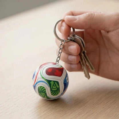 Porte-clés de football avec trophée de la Coupe du monde