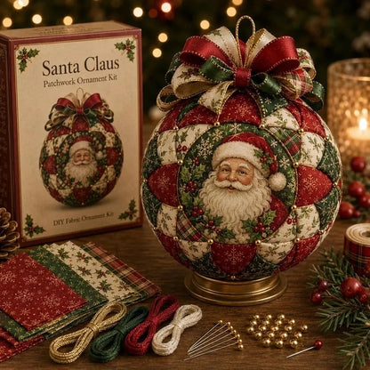 Kit DIY de boules de Noël en patchwork