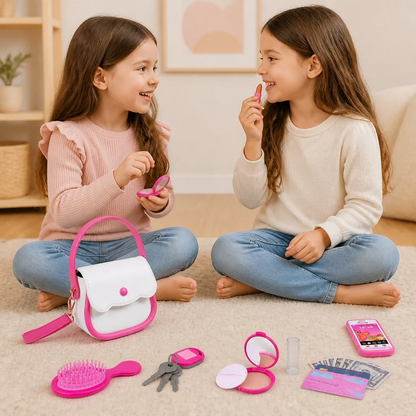 Sac à main jouet pour enfants avec téléphone et accessoires de maquillage