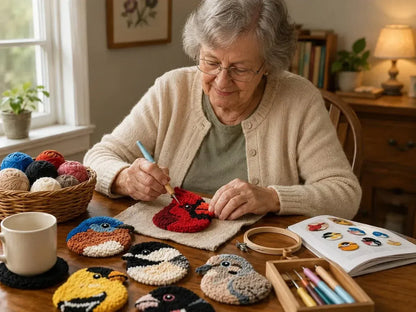 Kit de broderie DIY créatif pour dessous-de-verre