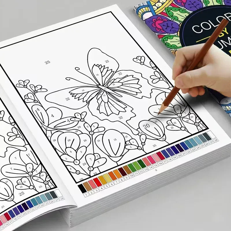 Livre de Coloriage par Numéros pour Adultes