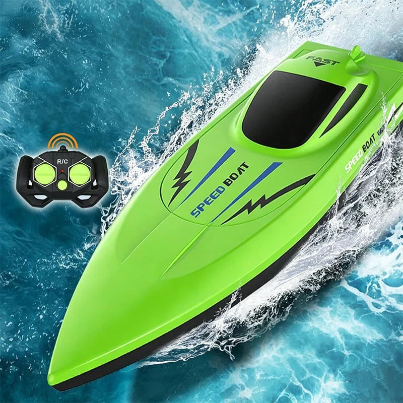 Bateau de course radiocommandé ultra-rapide 2,4 GHz avec doubles moteurs