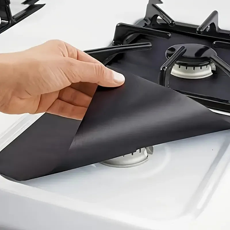Tapis de protection résistants à la chaleur pour cuisinière à gaz lot de 4