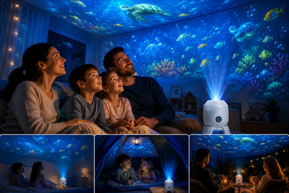 OceanWave Projecteur Océanique avec Éclairage LED Rotatif