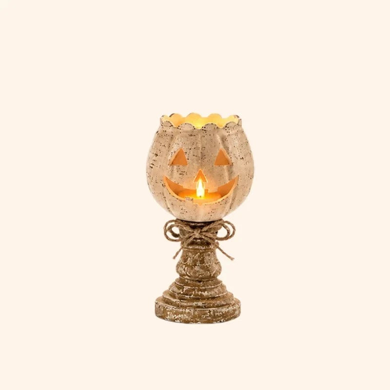 Bougeoir citrouille pour Halloween