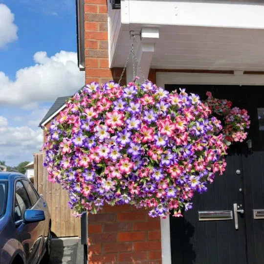 Bouquet de pétunias artificiels résistant aux UV
