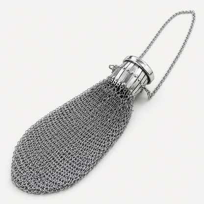 Porte-monnaie vintage en maille métallique pour petits objets