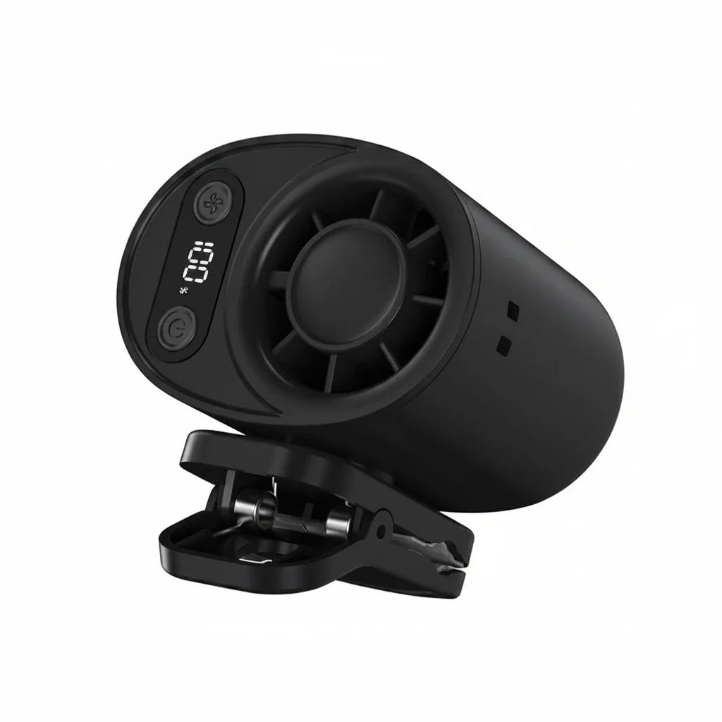 Ventilateur rechargeable pour voiture avec pince