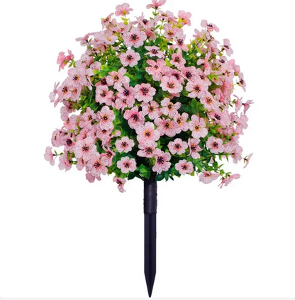 FloraLux fleurs artificielles résistantes aux intempéries pour entrée et terrasse
