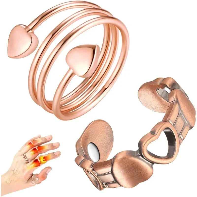 Bague réglable en cuivre avec aimants