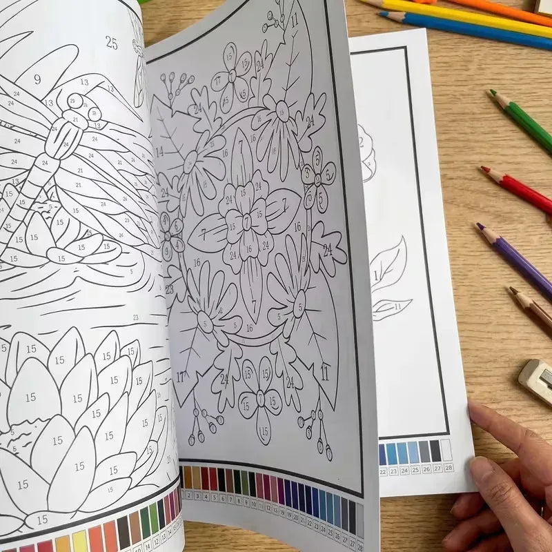 Livre de Coloriage par Numéros pour Adultes