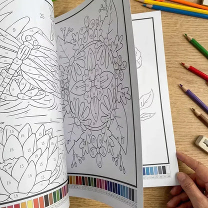 Livre de Coloriage par Numéros pour Adultes