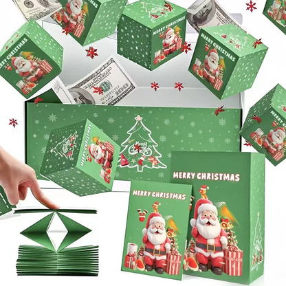Boîte cadeau de Noël pop-up à effet explosion avec 25 petites boîtes surprises