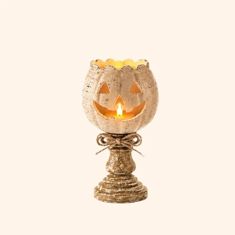 Bougeoir citrouille pour Halloween
