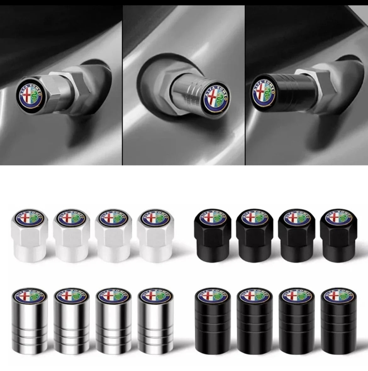 Bouchons de valve étanches pour pneus de voiture lot de 4