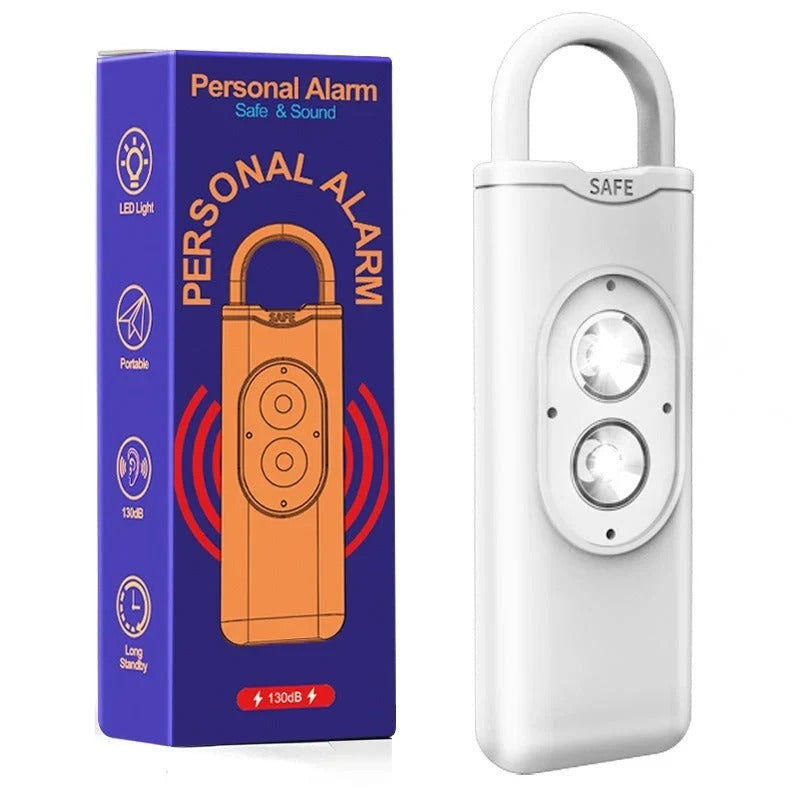 Alarme personnelle rechargeable avec lampe de poche et sirène de 130 dB