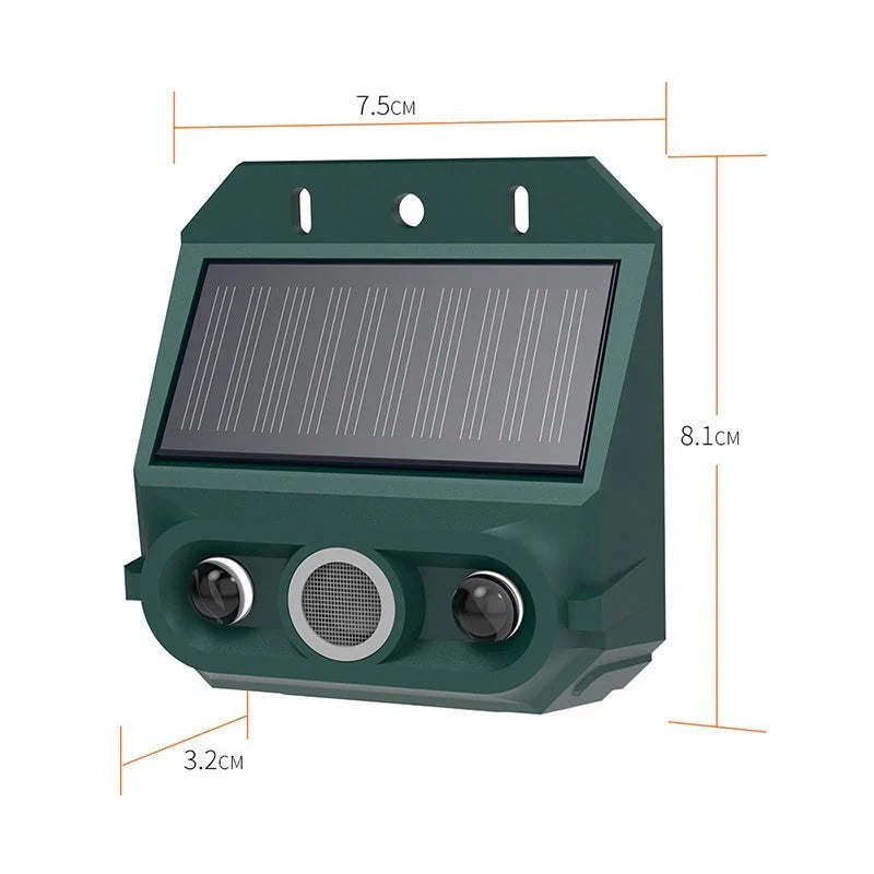 Répulsif animaux solaire – Ultrasons + flash lumineux
