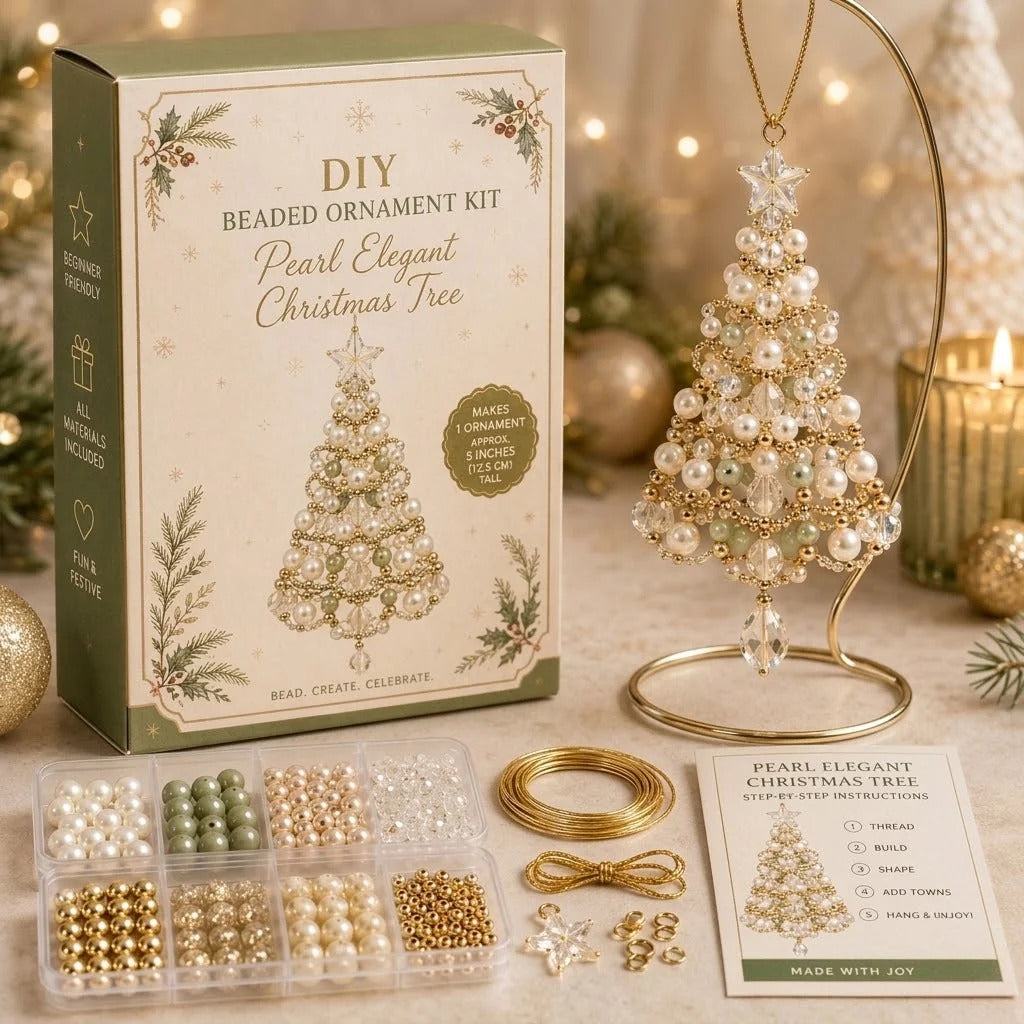Ornement de sapin de Noël DIY avec perles