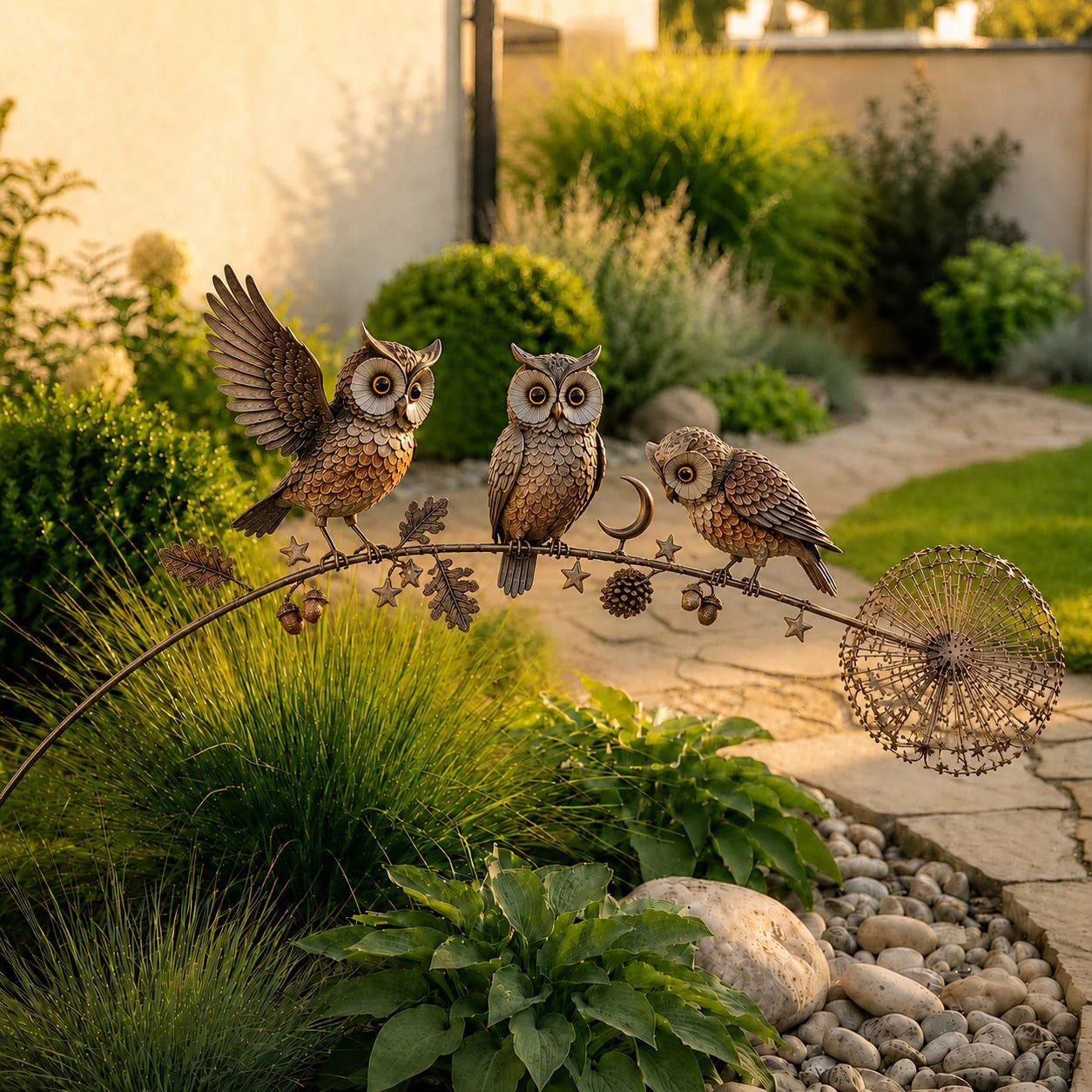 Décoration de jardin sur pique avec motif animalier