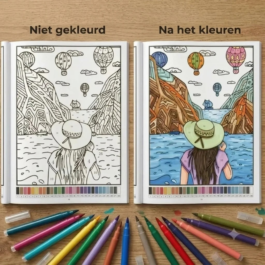 Livre de Coloriage par Numéros pour Adultes