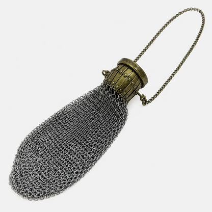 Porte-monnaie vintage en maille métallique pour petits objets