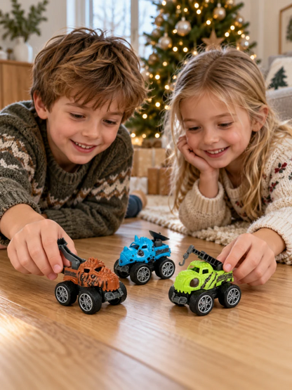 Calendrier de l’Avent avec voitures de course dinosaures pour enfants