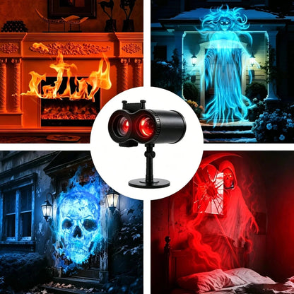 Projecteur Halloween avec 10 motifs de projection HD