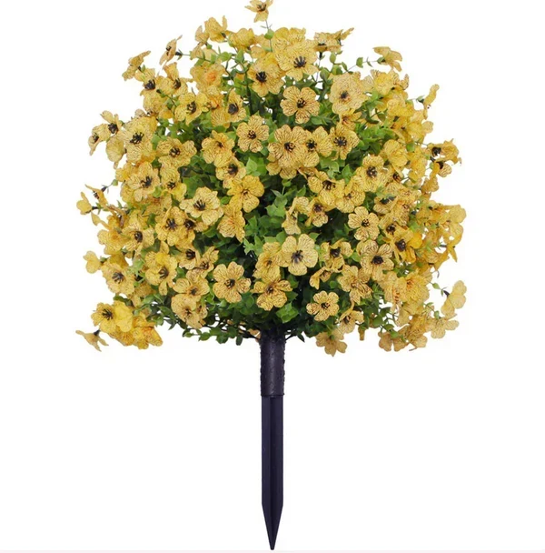 FloraLux fleurs artificielles résistantes aux intempéries pour entrée et terrasse