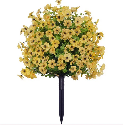 FloraLux fleurs artificielles résistantes aux intempéries pour entrée et terrasse
