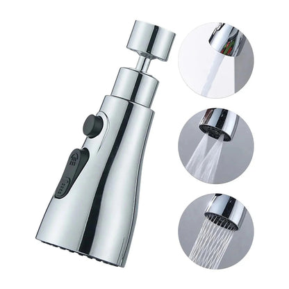 Embout de robinet de cuisine rotatif à 720° avec 3 modes