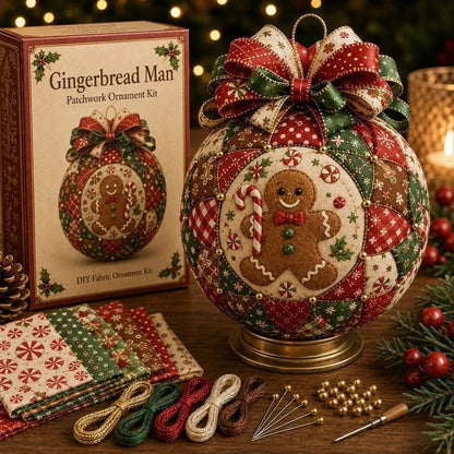 Kit DIY de boules de Noël en patchwork
