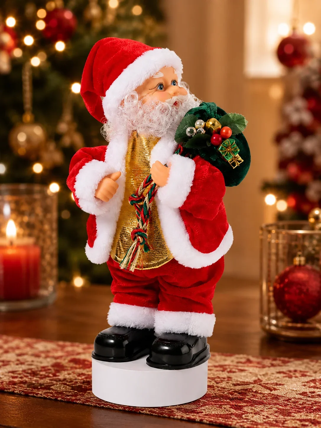Père Noël dansant avec musique