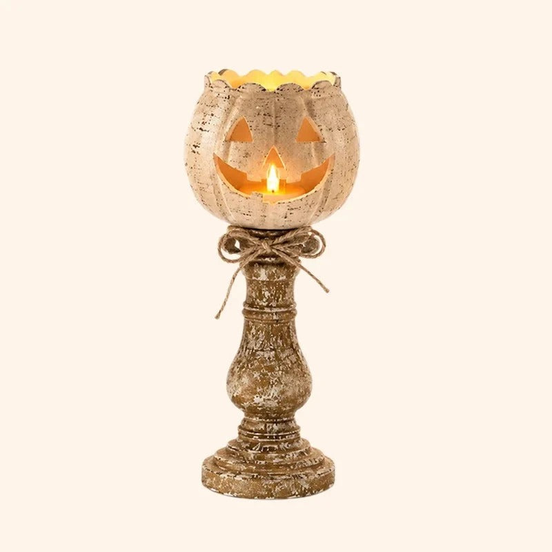Bougeoir citrouille pour Halloween