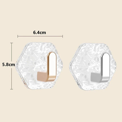 Lot de 5 Crochets Muraux Adhésifs en L – En ABS et PS
