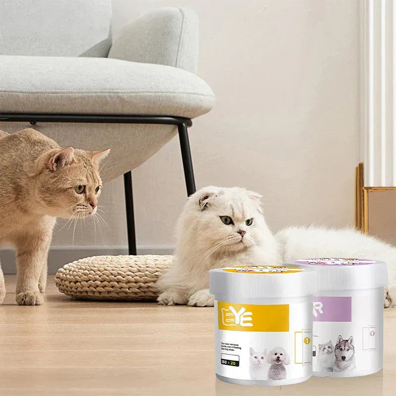 Lingettes sans alcool pour les yeux et les oreilles des animaux