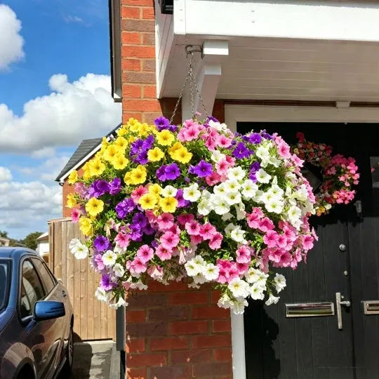 Bouquet de pétunias artificiels résistant aux UV