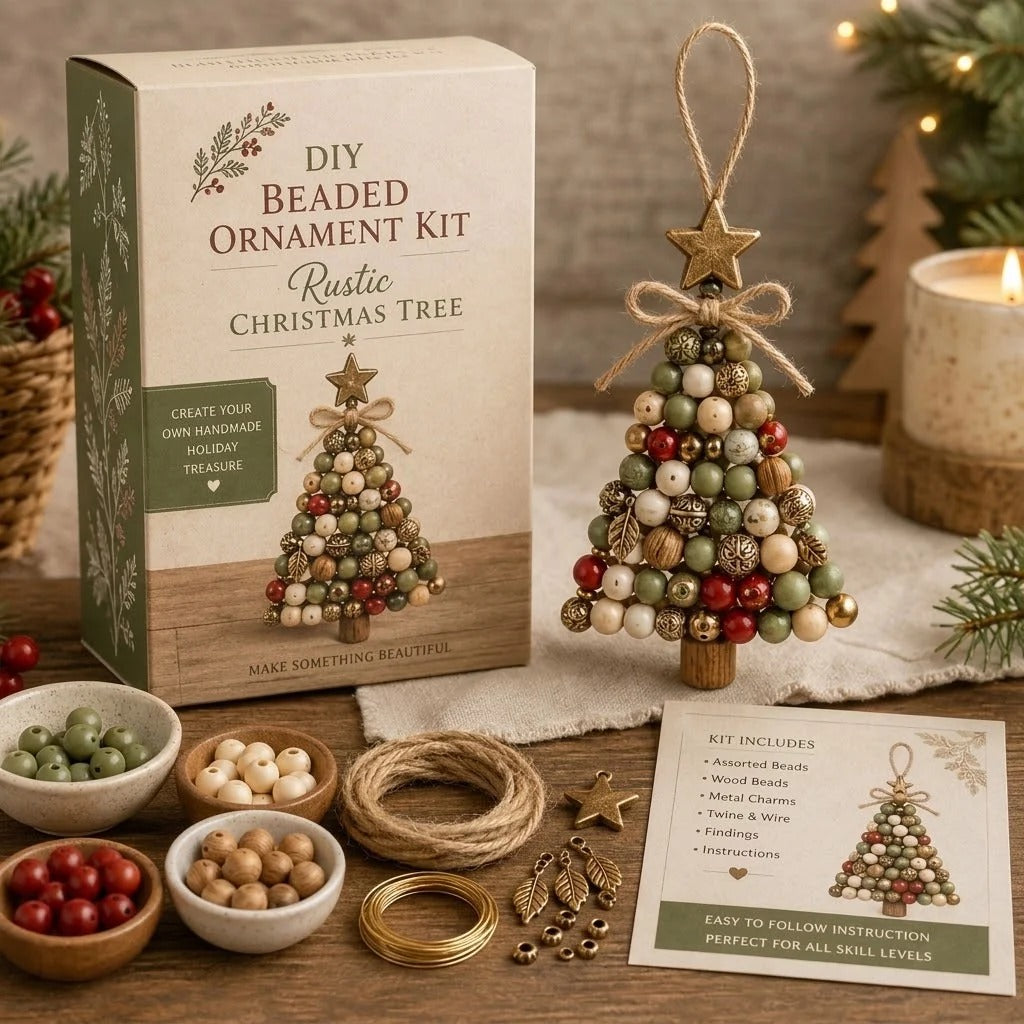 Ornement de sapin de Noël DIY avec perles