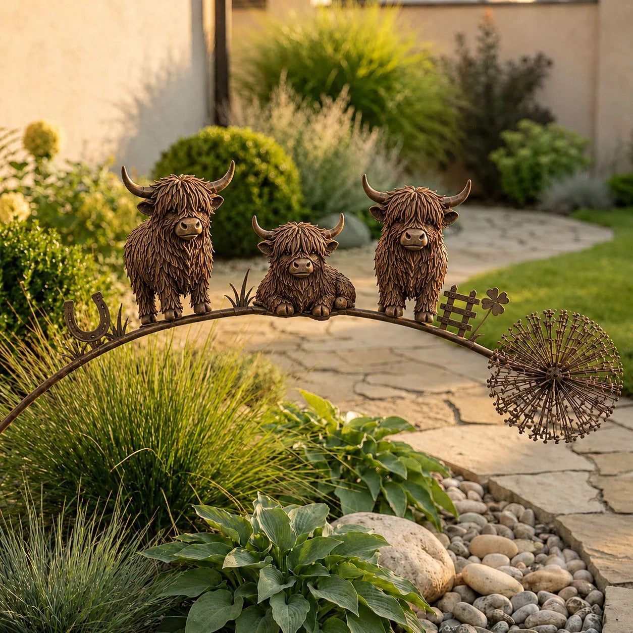 Décoration de jardin sur pique avec motif animalier
