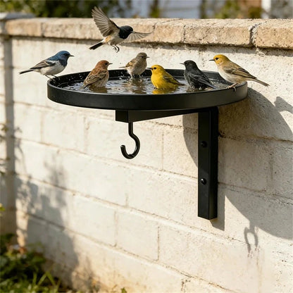 Bain d’oiseaux mural en métal