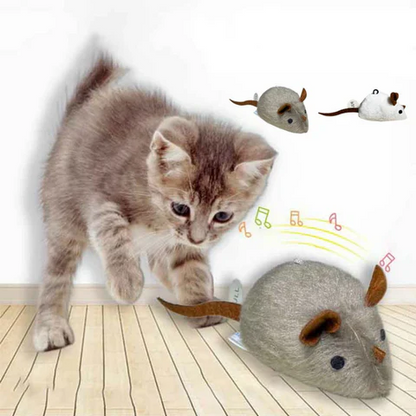 Jouet interactif en peluche réaliste pour chat