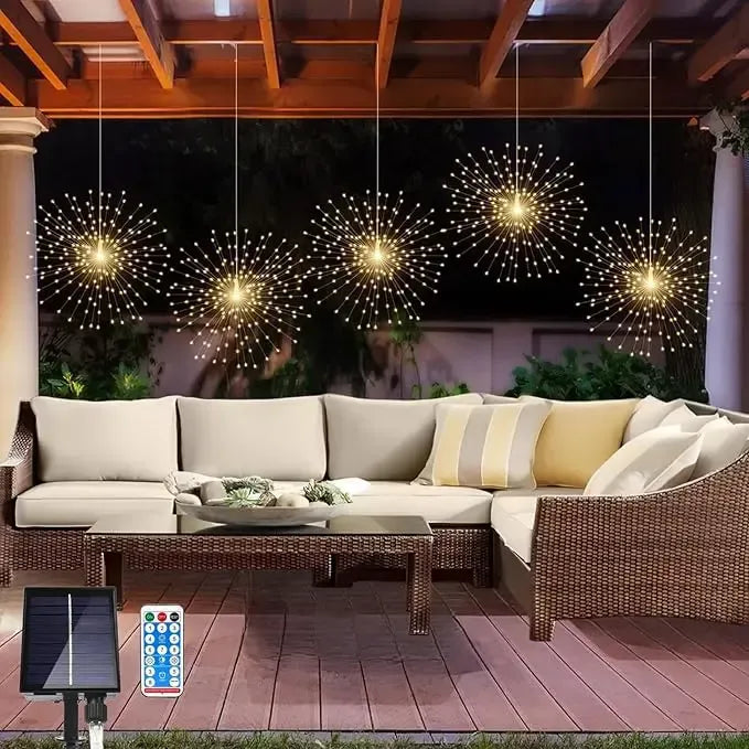Lampes solaires d'artifice – Éclairage de jardin chaleureux